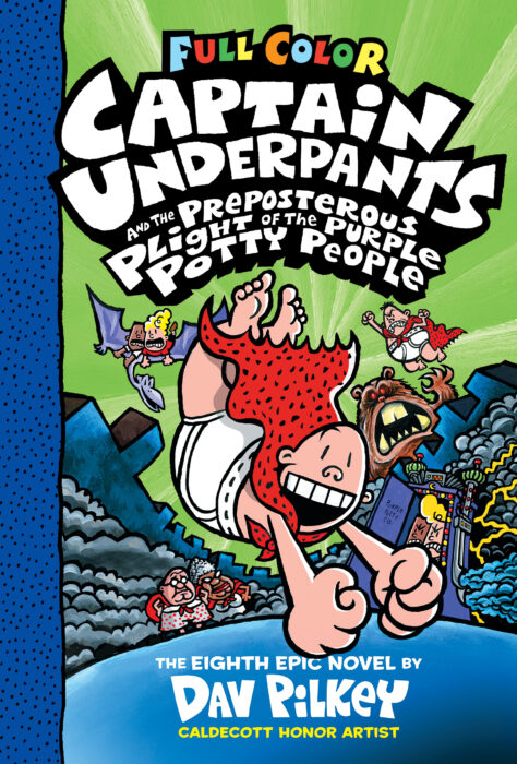 Cover of Captain Underpants and the Preposterous Plight of the Purple Potty People, by Sally Rippin and Chris Kennett