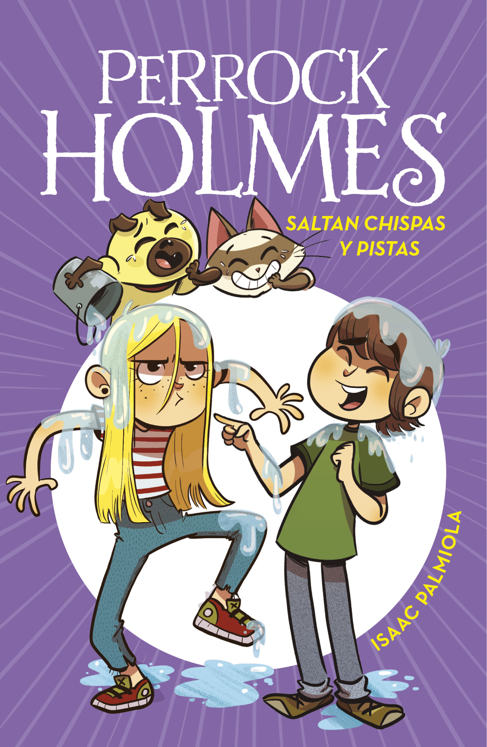 Portada de Saltan chispas y pistas, de Isaac Palmiola