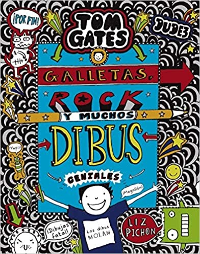 Portada en castellano de Galletas, rock y muchos dibus geniales, by Liz Pichon